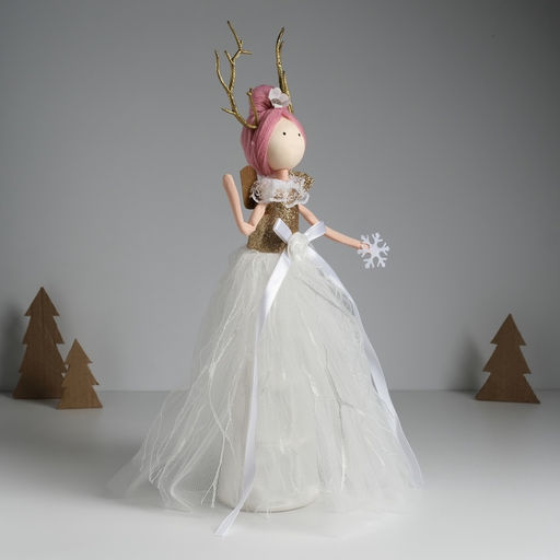 Кукла интерьерная Принцесса леса в белом платье 9,8х9,8х39,5 см - Simaland фото 4