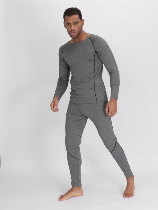 Комплект мужского термобелья без начеса серого цвета 2213Sr - FUYOUKAI фото 2