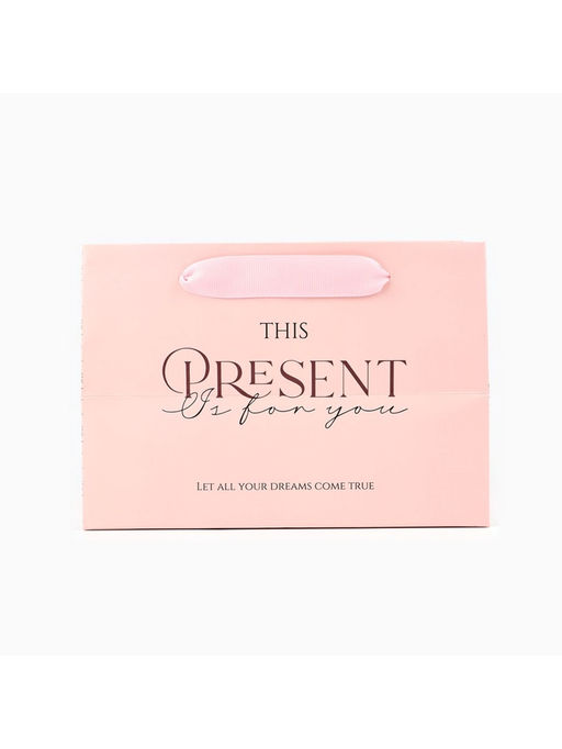 Пакет подарочный с широким дном, упаковка, «Present», 20×14×13 см