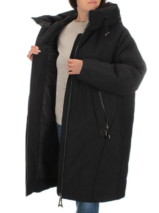 M-9097 BLACK Пальто зимнее женское CORUSKY (верблюжья шерсть)