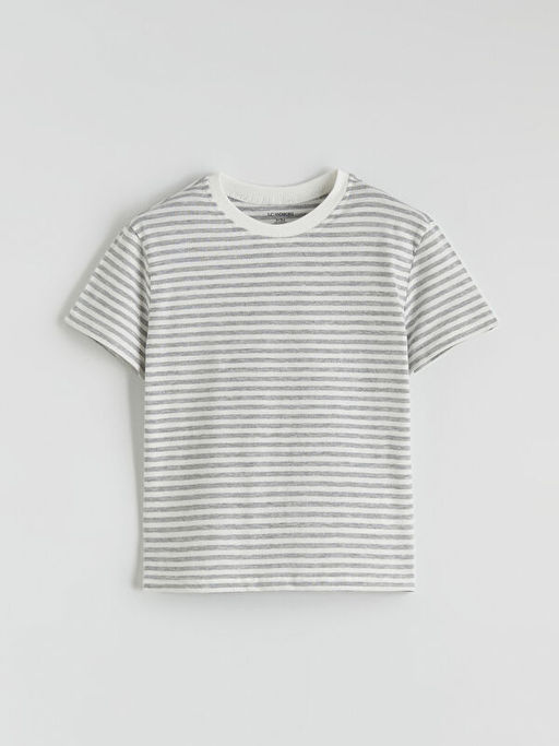 Bisiklet Yaka ?izgili Erkek ?ocuk Ti??rt 2li