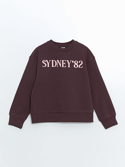 Bisiklet Yaka K?z ?ocuk Kal?n Sweatshirt