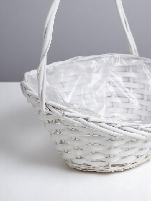 Корзина плетёная для хранения, лоза, овальная, со вставкой, серая, набор 3 шт.