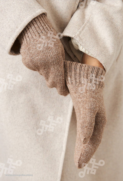 Варежки взрослые из 100% монгольской шерсти - Тод оймс ххк фото 8