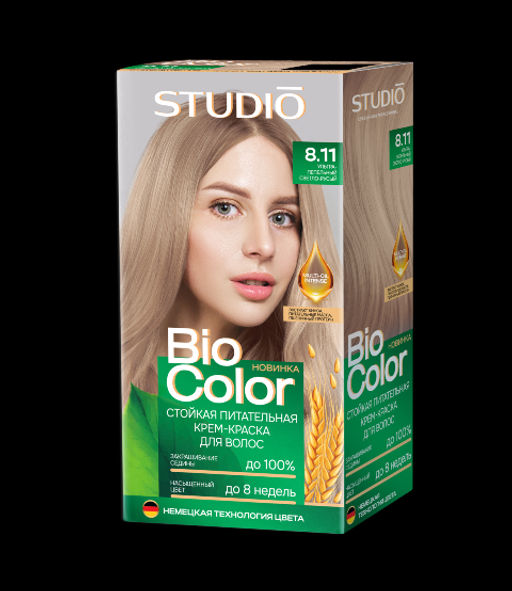 Стойкая Крем-Краска д/в "СТУДИО Biocolor" 8.11 Ультра-пепел.св.русый (50/50/15мл).126 /259611