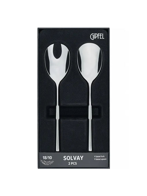 52497 GIPFEL Набор столовых приборов для салата SOLVAY 2 пр. Материал: нерж.сталь 18/10. Зеркальная полировка.