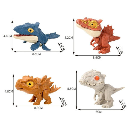 Игрушка - сюрприз «Dino. Зубастики», подвижные детали, 4 фигурки динозавров, МИКС