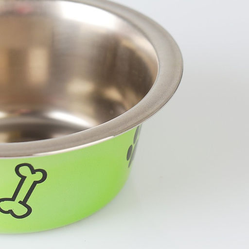Миска стандартная цветная с принтом, 240 мл, зелёная - Пижон фото 4