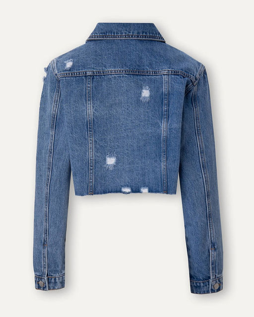 Джинсовый укороченный жакет - Incity фото 8