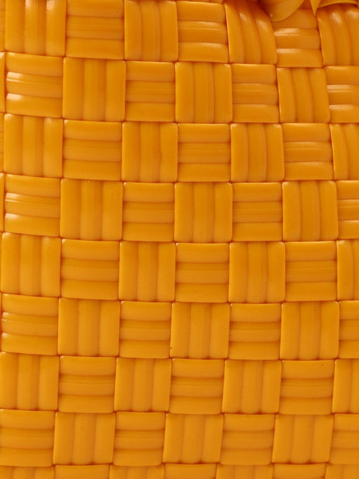 Сумка плетёная пластиковая, 23×11×30 см, жёлтая