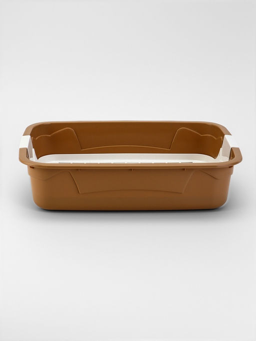 Туалет с сеткой, 44×33×11.5 см, бежевый, белый