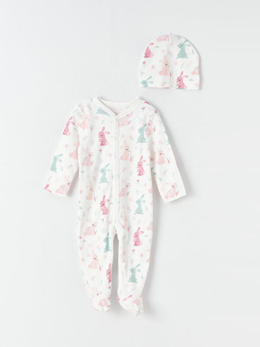 Bisiklet Yaka Uzun Kollu Pamuklu K?z Bebek Hastane ??k?? Seti 5li - Waikiki фото 2