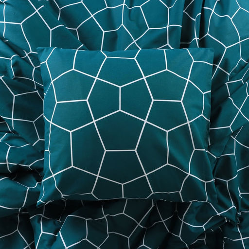 Постельное бельё Этель Евро Emerald hexagon 200*217 см, 220*240 см, 70*70 см - 2 шт, бязь 125 г/м2, хл 100%  фото 4