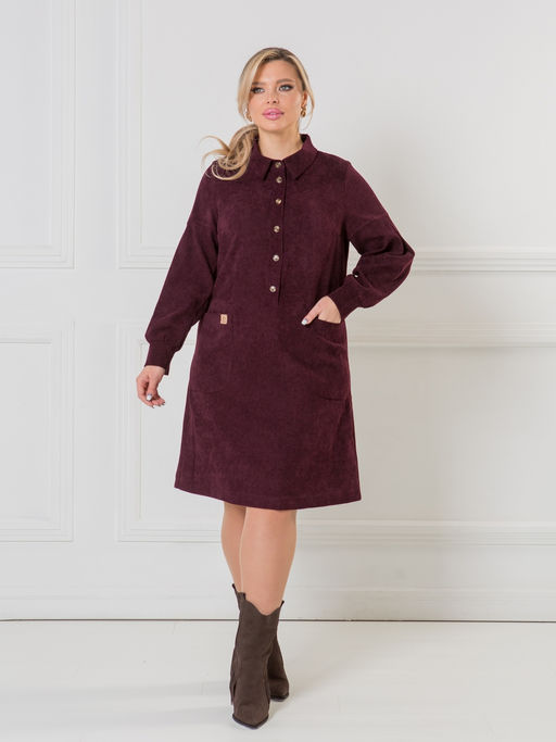 NOVITA Платье 1374 из эластичного микровельвета (Вискоза 55%)  фото 4