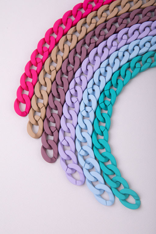 Gamma MPE-03 Цепочка для сумки, пластик 60 см 1 шт. №18 сиреневый