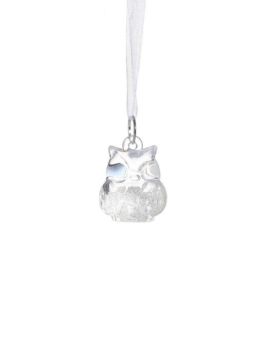 Ёлочные игрушки 3 шт. Зимнее волшебство. Совушки, 3.53 см, прозрачный фото 10