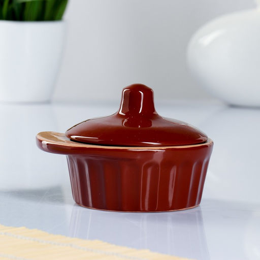 Кокотница Борисовская керамика «Ностальгия с крышкой», 200 мл, 12×8 см, стандарт