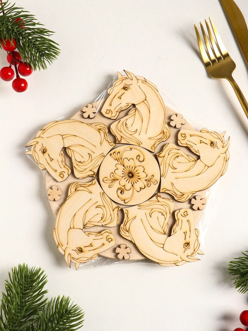 Подставка под горячее Лошадь Красотка, 20 см, можжевельник - Simaland фото 4