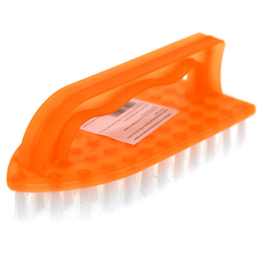 Щетка хозяйственная пластмассовое основание 12,5х5,5см, жесткая щетина 1,5см "Утюжок" цвета микс (Китай)