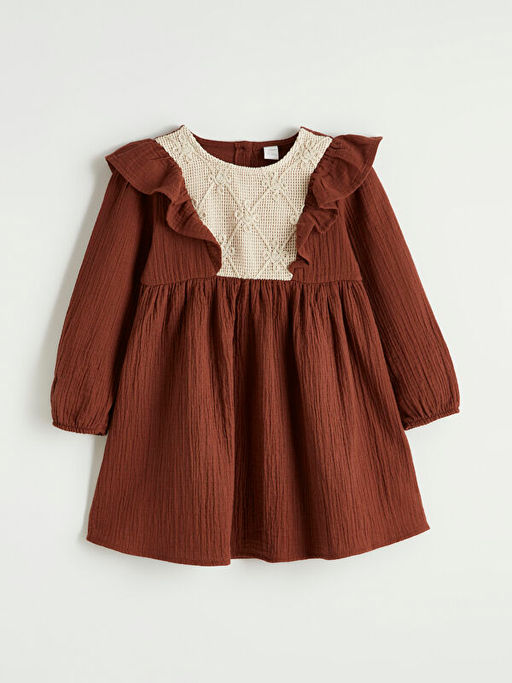 F?rf?rl? Nak??l? K?z Bebek M?slin Elbise