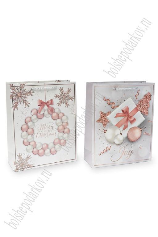 Пакет Новогодний 26*32*10 см (12 шт) SF-7569, микс №1 - Больше подарков фото 3