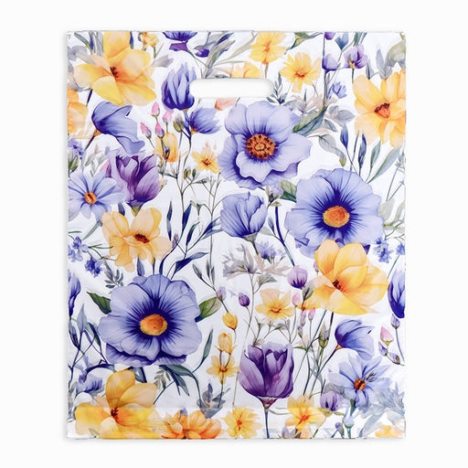 Цена за 50 шт. Пакет "Цветник", полиэтиленовый с вырубной ручкой, 36х43 см, 35 мкм