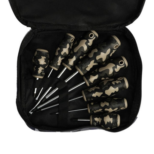 Набор инструментов в сумке ТУНДРА 23 ФЕВРАЛЯ, отвертки, PH0-1-2, SL3-5-6, 8 шт.