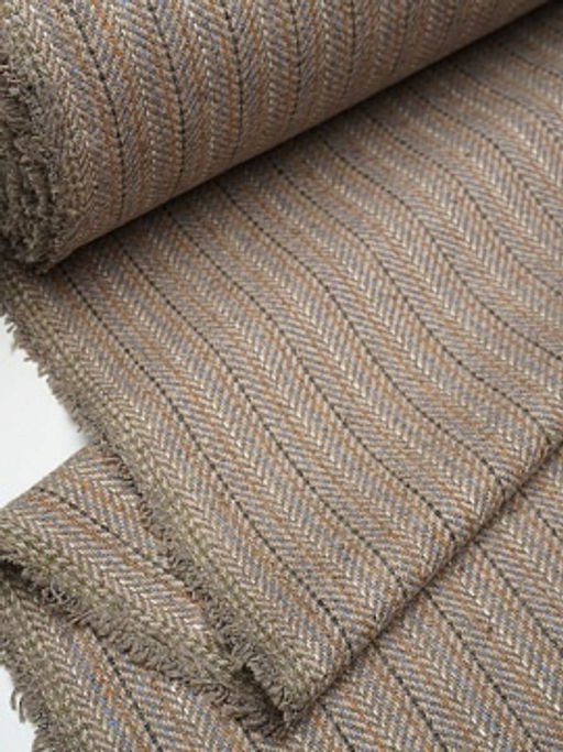 Шерсть пальтово-костюмная Твид Полоска-пунктир цв.бежевый, ш.1.5м, шерсть-30%, п/э-70%, 330гр/м.кв