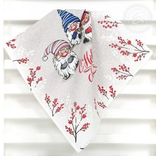 К-т полотенец Гномики 50*60 см. - 3 шт. рогожка хлопок 100% - Лен поволжья фото 4