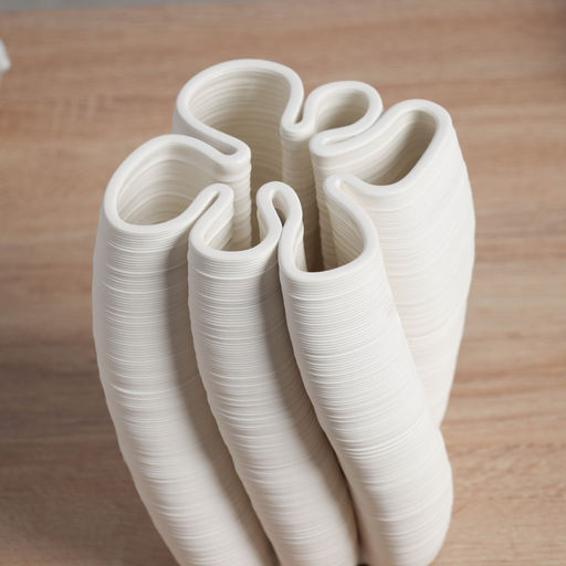 Ваза «Алойз», трубочки, 18.5×12 см, керамика, белая