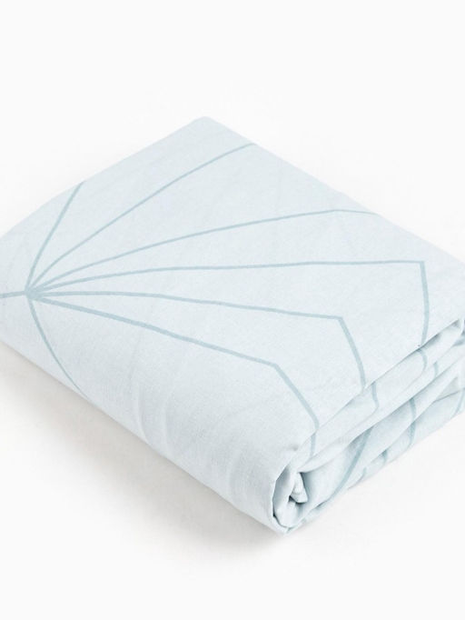 Простыня на резинке 2-спальная Этель Line art (вид 2), 160200+25 см, поплин  фото 6