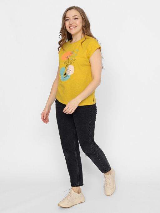CRB wear/FSMW 60253-30 Футболка женская,желтый/Ex.Cherubino  фото 2