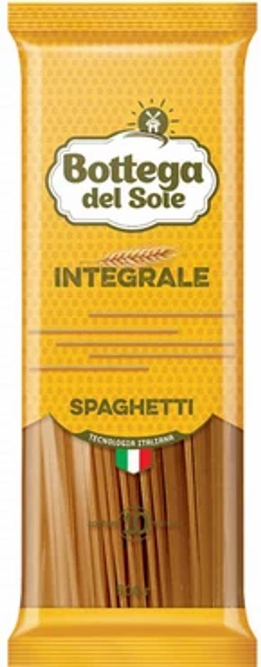 Bottega del Sole, макаронные изделия Спагетти, цельнозерновые, 500 г