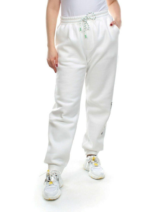 M053 WHITE Брюки спортивные женские на флисе (100% хлопок) 7986 - Fashion фото 7
