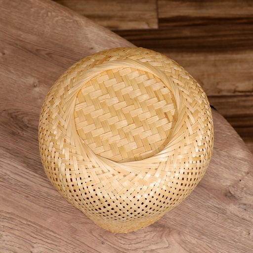 Корзинка плетёная из бамбука, 23×23×23 см