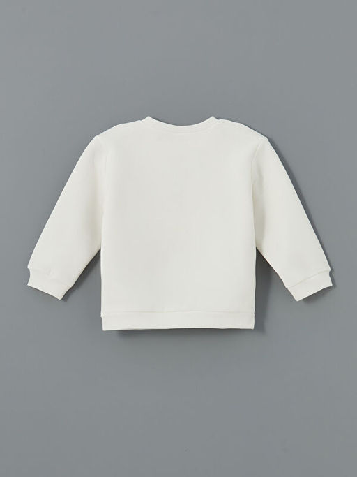 Bisiklet Yaka Uzun Kollu Bask?l? K?z Bebek Sweatshirt ve Tayt 2li Tak?m - Waikiki фото 3