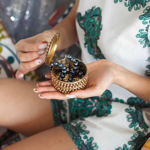 Шкатулка «Королевская», 7×7×5.5 см, латунь