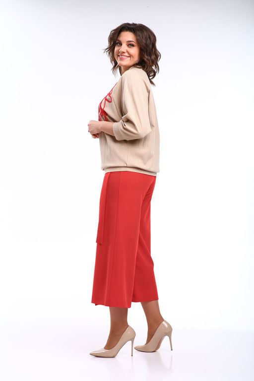 Костюм Michel Chic 1406 бежевый, красный  фото 5