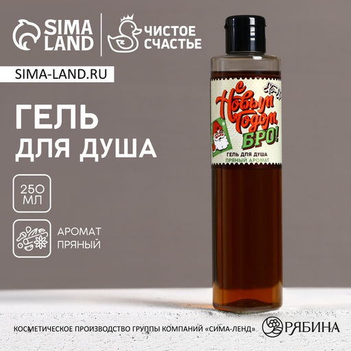 Гель для душа мужской С Новым Годом, бро!, 250 мл, аромат пряный, Чистое счастье