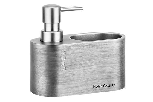 Диспенсер 180 мл 14,9*6,5*13,5 см SOAP серебро, с отделением для губки - Elan gallery фото 6