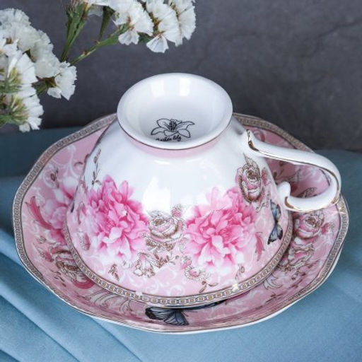 Чайный набор 12 предметов 250 мл на ножке / RS/12-FY22002 Grey /уп 8/ - Галеонтрейд фото 4