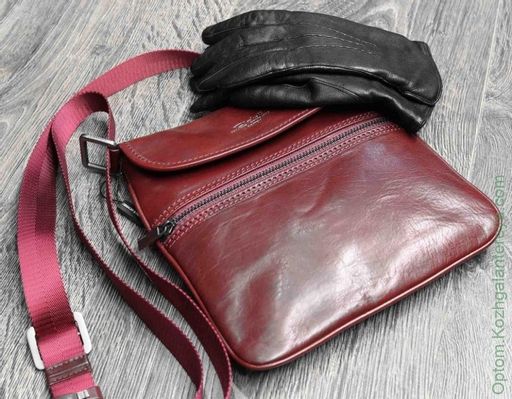 Мужская кожаная сумка Dierhoff ДМ 1551/Росе - Sergio valentini фото 2