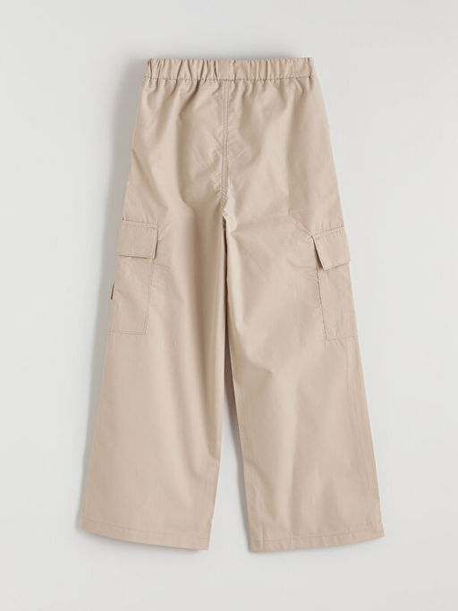 Beli Lastikli K?z ?ocuk Kargo Pantolon