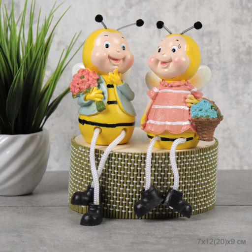 Фигурка Пчелка висячие ножки 20 см 2 штуки набор / 9864 /уп 60/