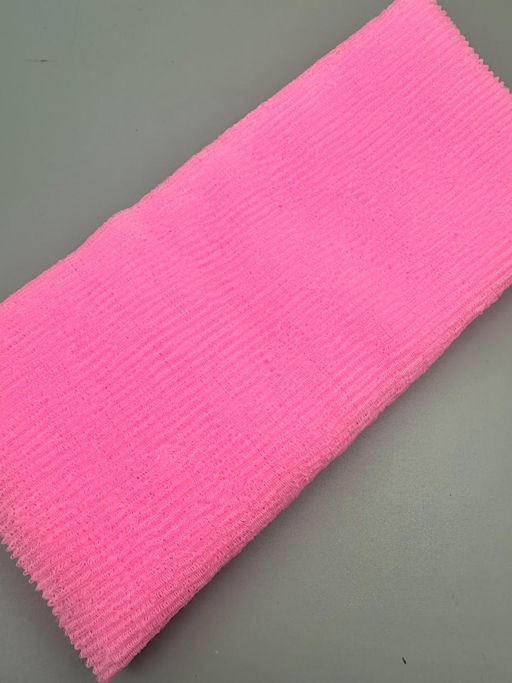 Bath Towel Мочалка-полотенце для душа с пилинг-эффектом / Nylon Long Exfoliating Towel, жесткая, розовый - Amigo фото 3