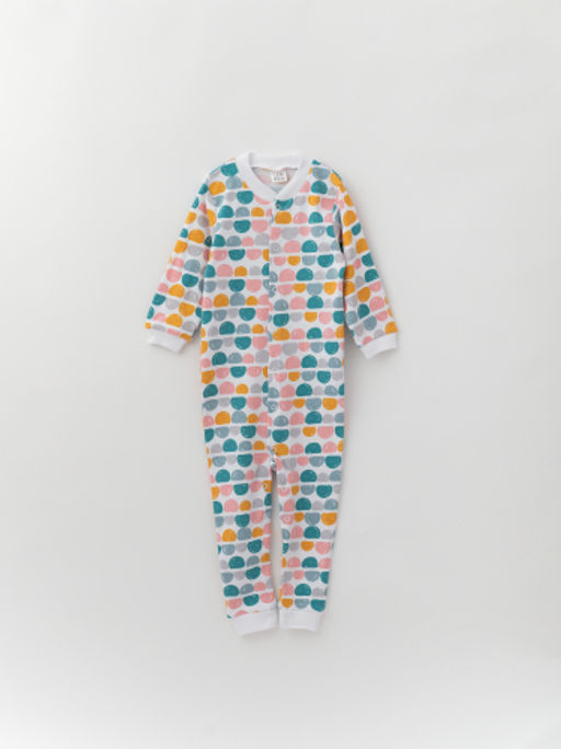 Комбинезон хлопковый без следа, цвет/камни - Lesi kids фото 2