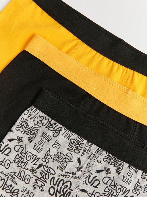 Bask?l? Erkek ?ocuk Boxer 3l? - Waikiki фото 3