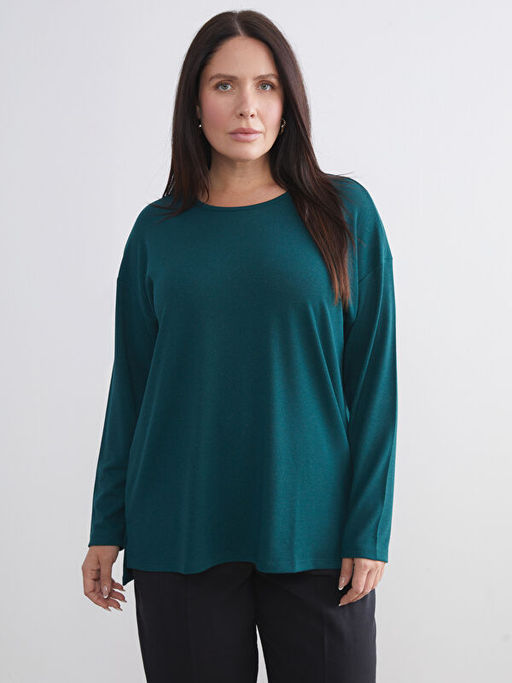 Bisiklet Yaka Oversize Kad?n Ti??rt