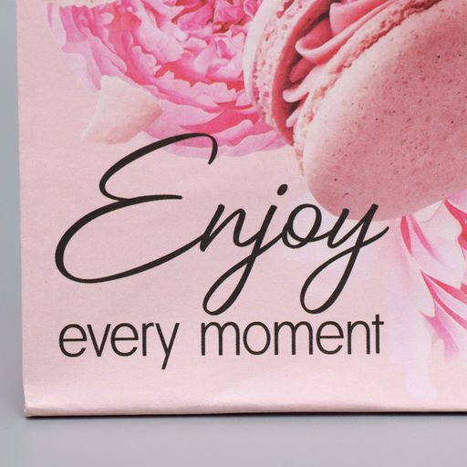 Цена за 5 шт. Пакет подарочный без ручек Enjoy every moment, 10×19.5×7 см