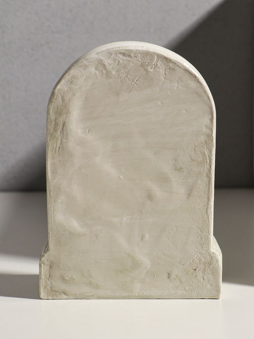 Икона настольная с подставкой под свечу Николай Чудотворец, гипс, роспись, 18?13?6 см